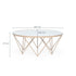 Crofton Round Coffee Table | White Marble Glass